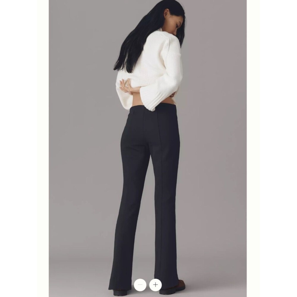Anthropologie The Poppy Kick-Flare Full-Length Pull-On Trousers by Maeve - Picture 2 of 3